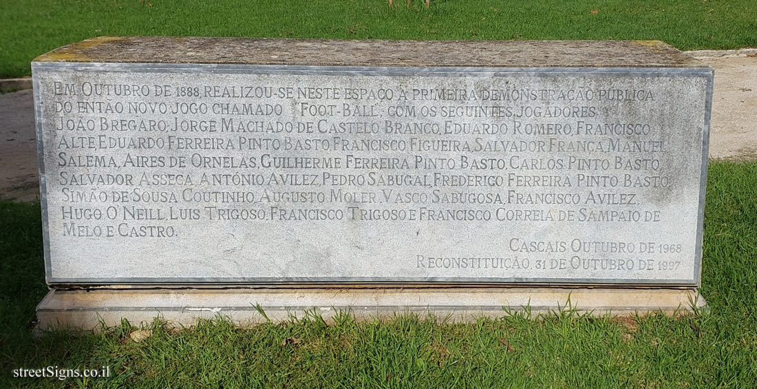 Cascais - the commemoration of the first football match held in Portugal