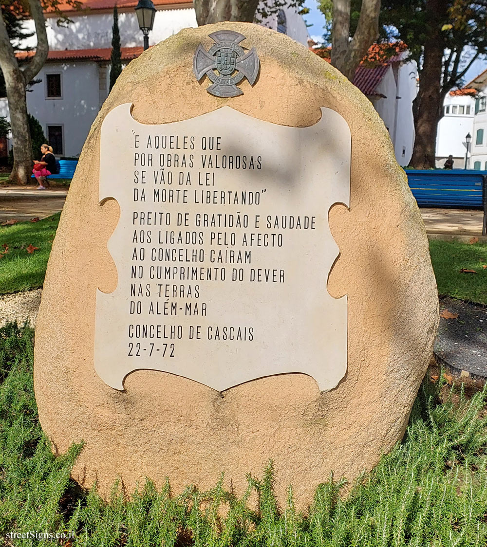 Cascais - a monument to soldiers who fell in battles overseas