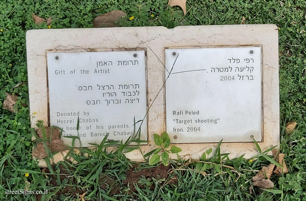 Tel Hashomer Hospital - Sculpture Garden - "Target shooting" Gihvoly, Rafi Peled sculpture