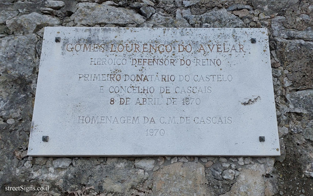 Cascais - Memorial plaque to Gomes Lourenço de Avelar