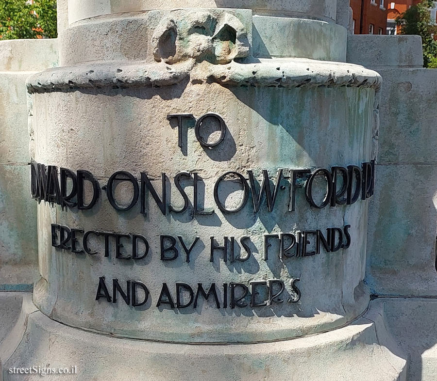 London - Monument commemorating the sculptor Edward Onslow Ford