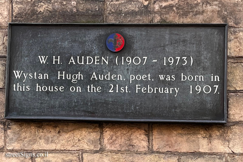 York - the house where the poet Wystan Hugh Auden was born