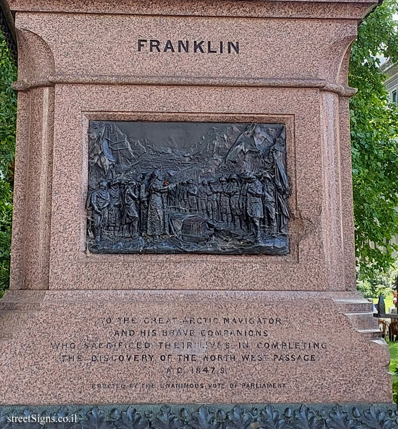 London - A statue commemorating the explorer John Franklin