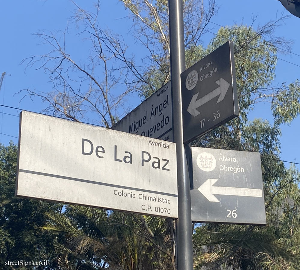Mexico City - corner of Miguel Ángel de Quevedo and De La Paz streets