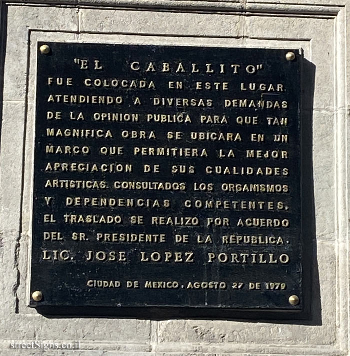 Mexico City - El Caballito - Statue of Carlos IV King of Spain riding his horse