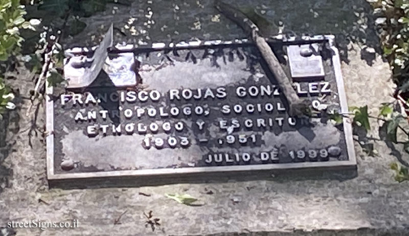 Mexico City - A statue commemorating the anthropologist Francisco Rojas González