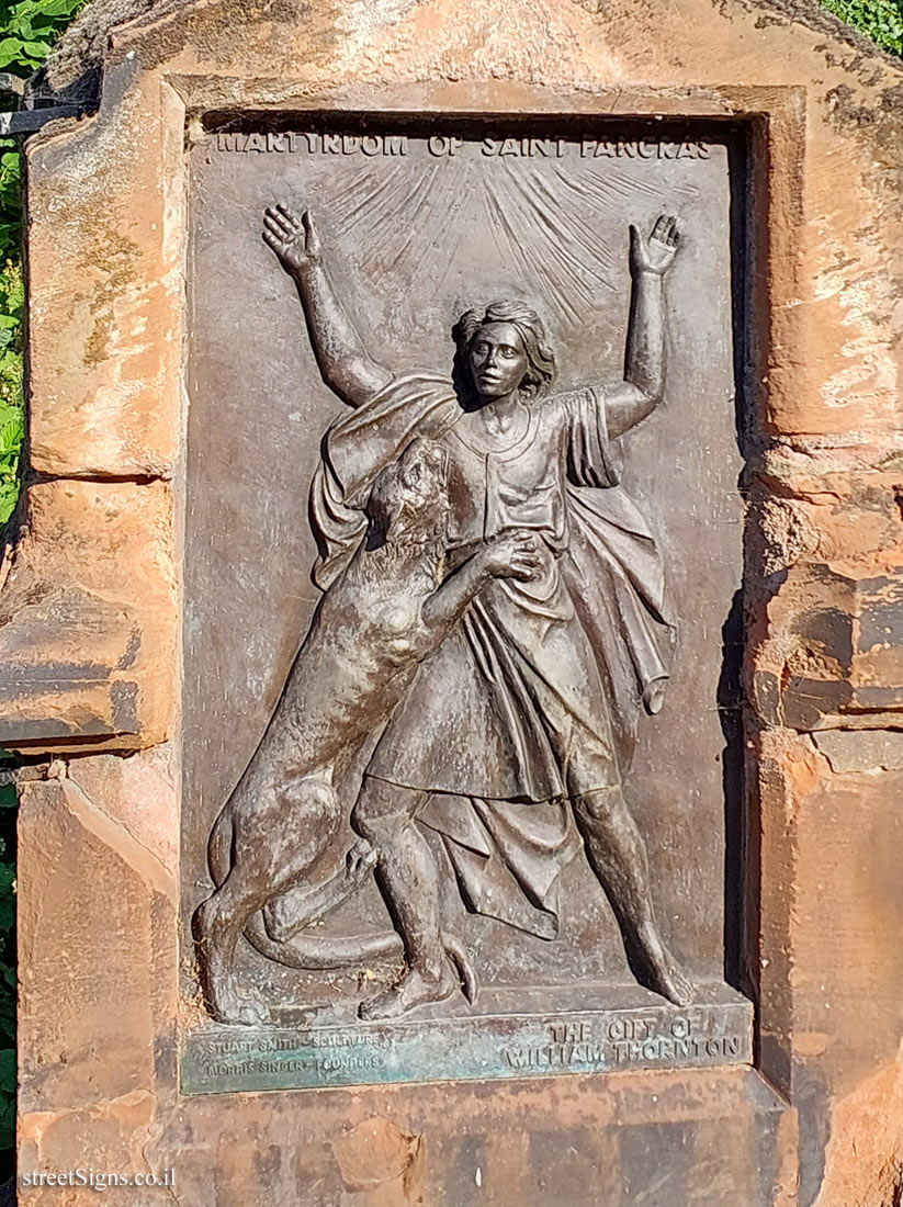 London - Commemorative plaque to St. Pancras