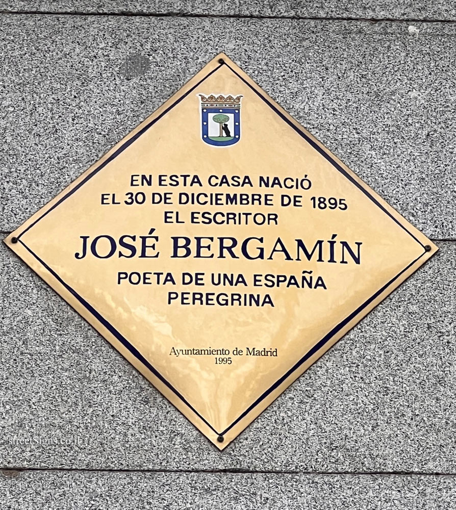 Madrid - the house where the writer José Bergamín was born