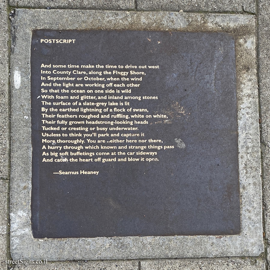 Berkeley - Berkeley Poetry Walk - "Postscript"  a song by Seamus Heaney