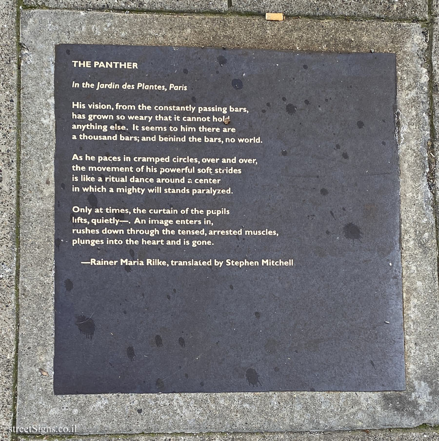 Berkeley - Berkeley Poetry Walk - "The Panther"  a song by Rainer Maria Rilke