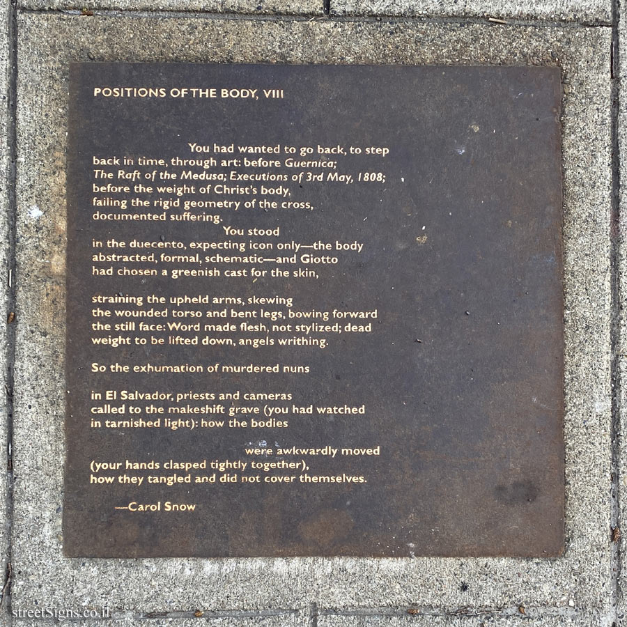 Berkeley - Berkeley Poetry Walk - "Positions of The Body, VIII" a song by Carol Snow
