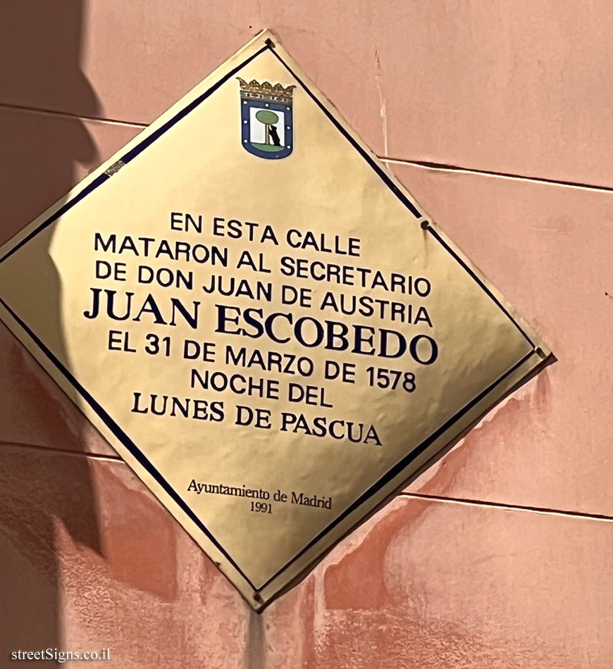 Madrid - the place where they killed Juan de Escobedo