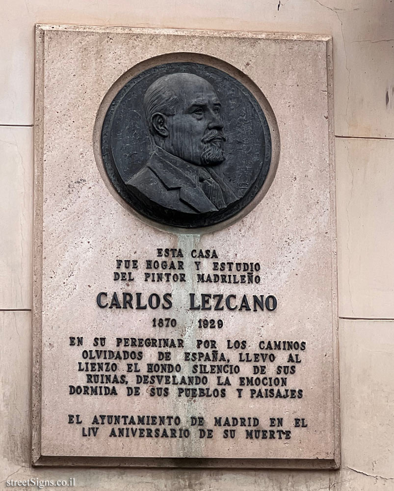 Madrid - the house and studio where the painter Carlos Lascano lived