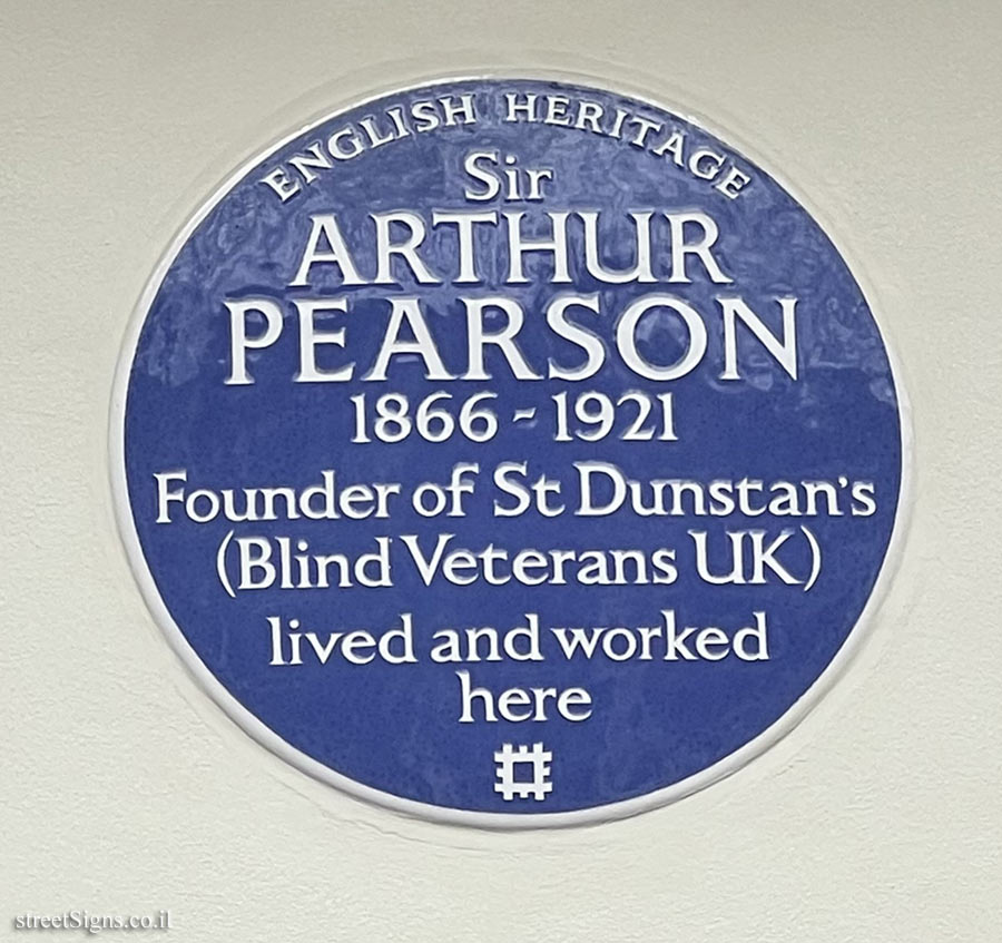 London - the house where Sir Arthur Pearson worked and lived