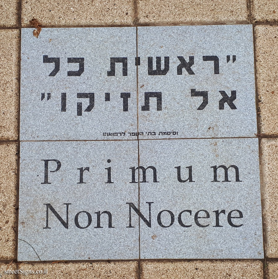 Tel Aviv University - Entin Square tiles - Primum non nocere