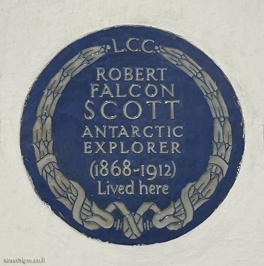 London - the house where explorer Robert Falcon Scott lived