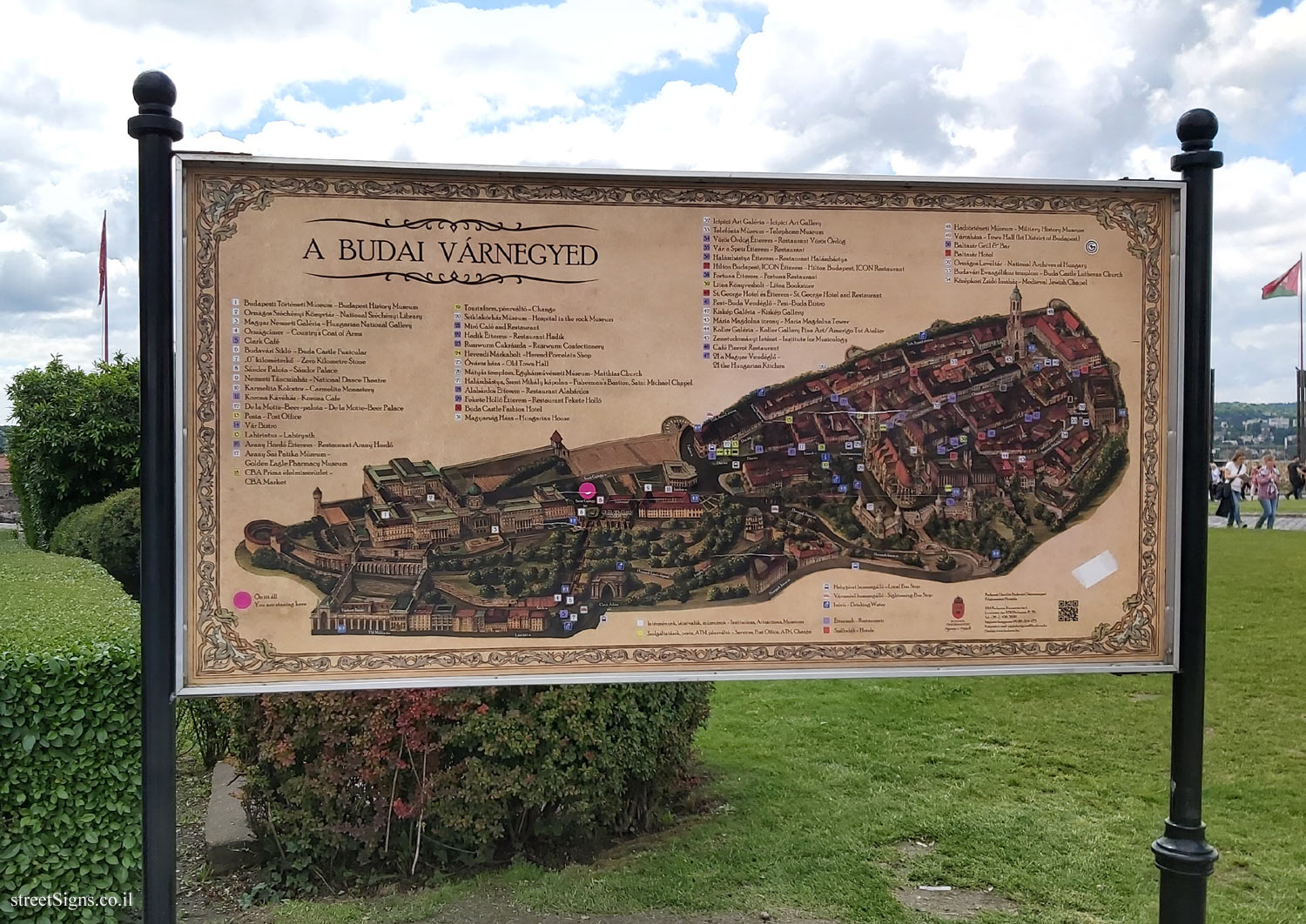 Budapest - Map of Buda Castle Hill