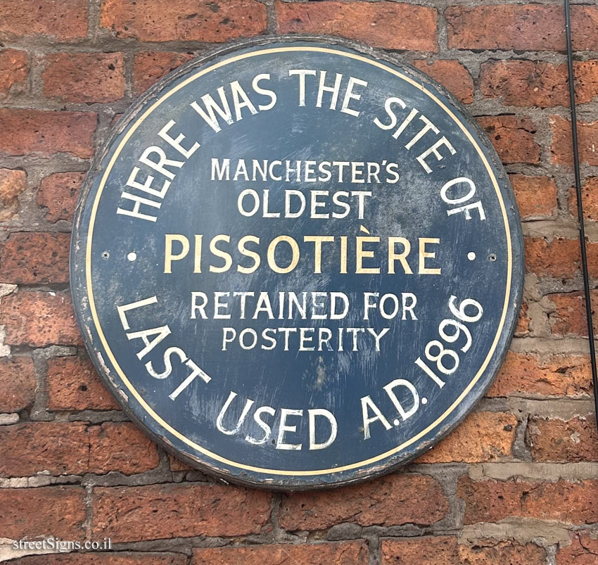 Manchester - the site of the city’s oldest public urinal