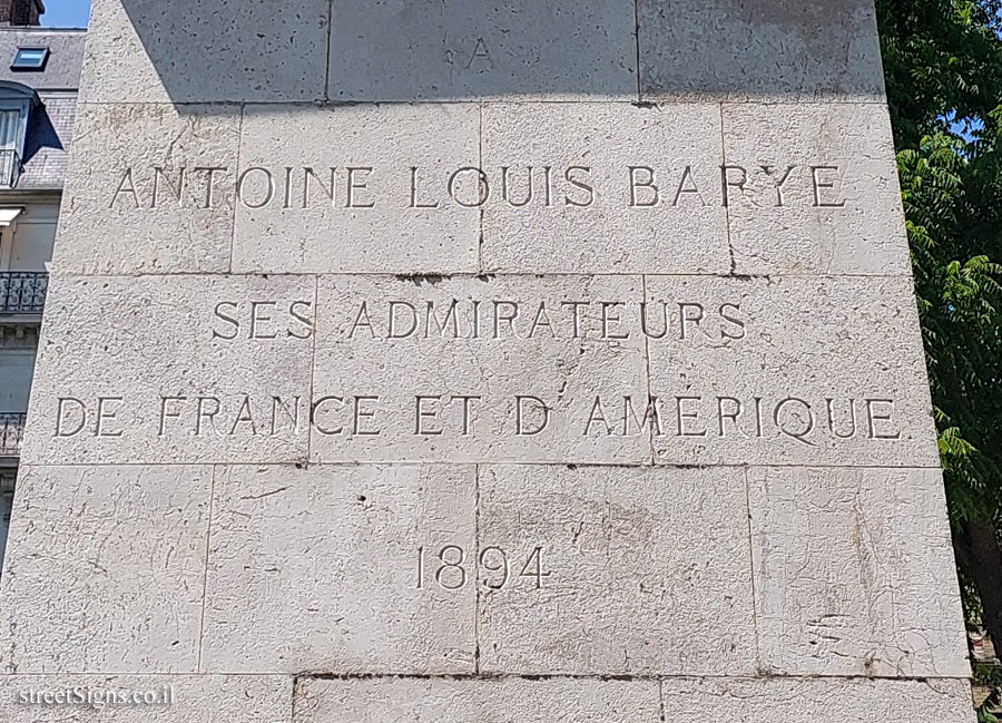 Paris - Memorial statue to the French sculptor Antoine-Louis Barye