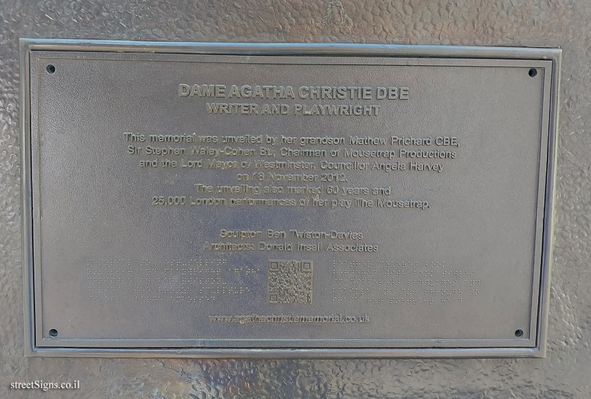 London - Agatha Christie memorial statue