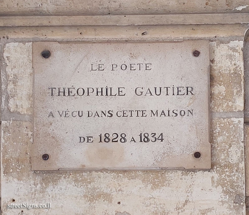 Paris - the place where the poet Théophile Gautier lived