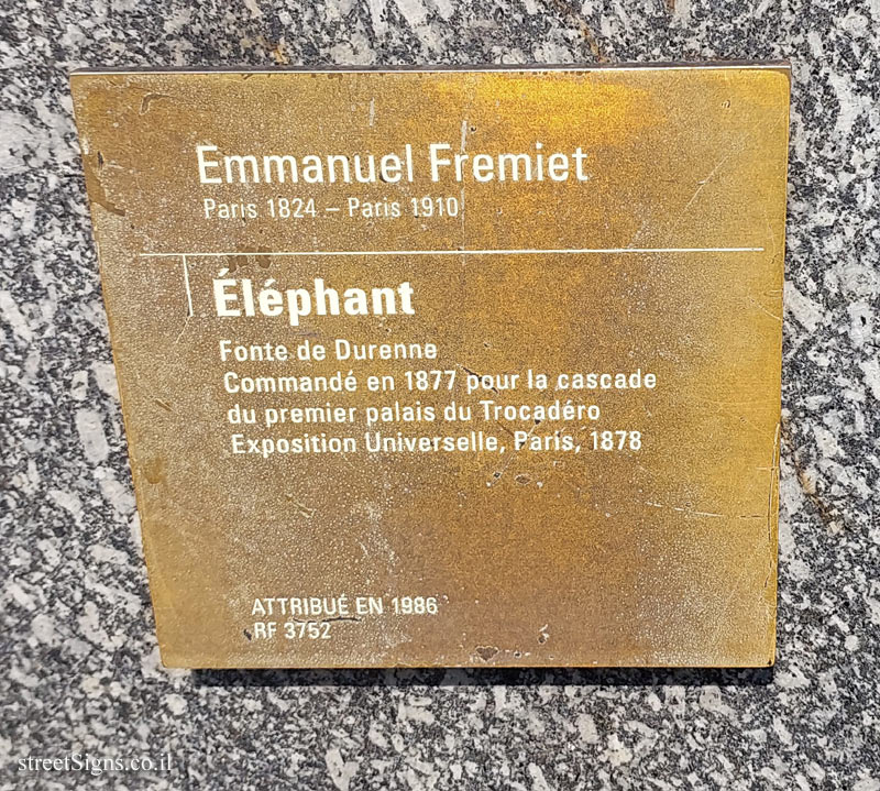 Paris - Musée d’Orsay - "Elephant" outdoor sculpture by Emmanuel Frémiet