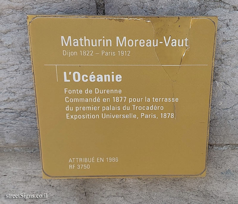 Paris - Musée d’Orsay - "Oceania" outdoor sculpture by Mathurin Moreau