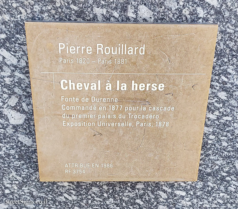 Paris - Musée d’Orsay - "Harrow horse" outdoor sculpture by Pierre Louis Rouillard