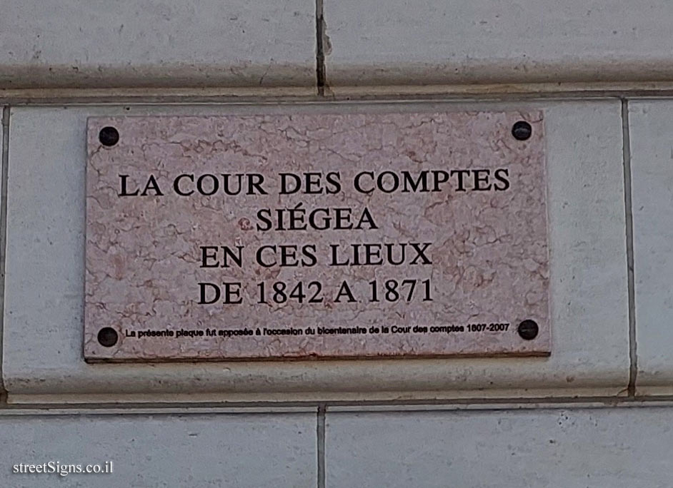 Paris - Court of Accounts office between 1871-1842