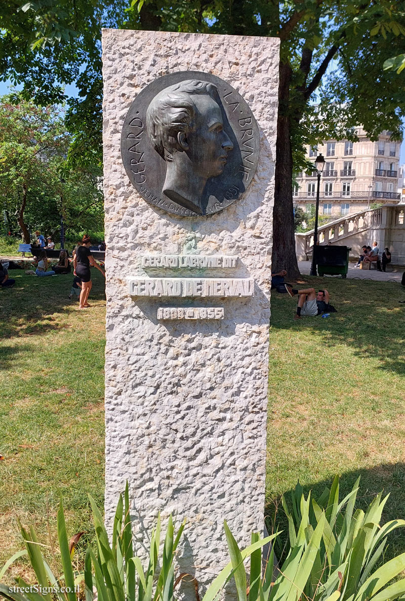 Paris - commemorative statue of the poet Gérard de Nerval