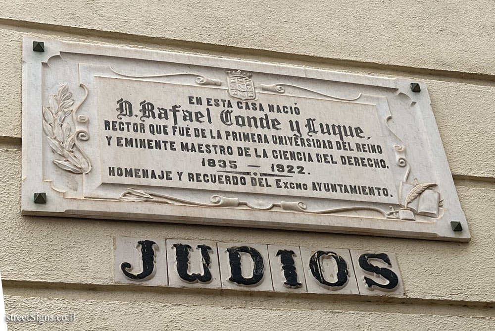 Cordoba - The house where the jurist and statesman Rafael Conde y Luca was born