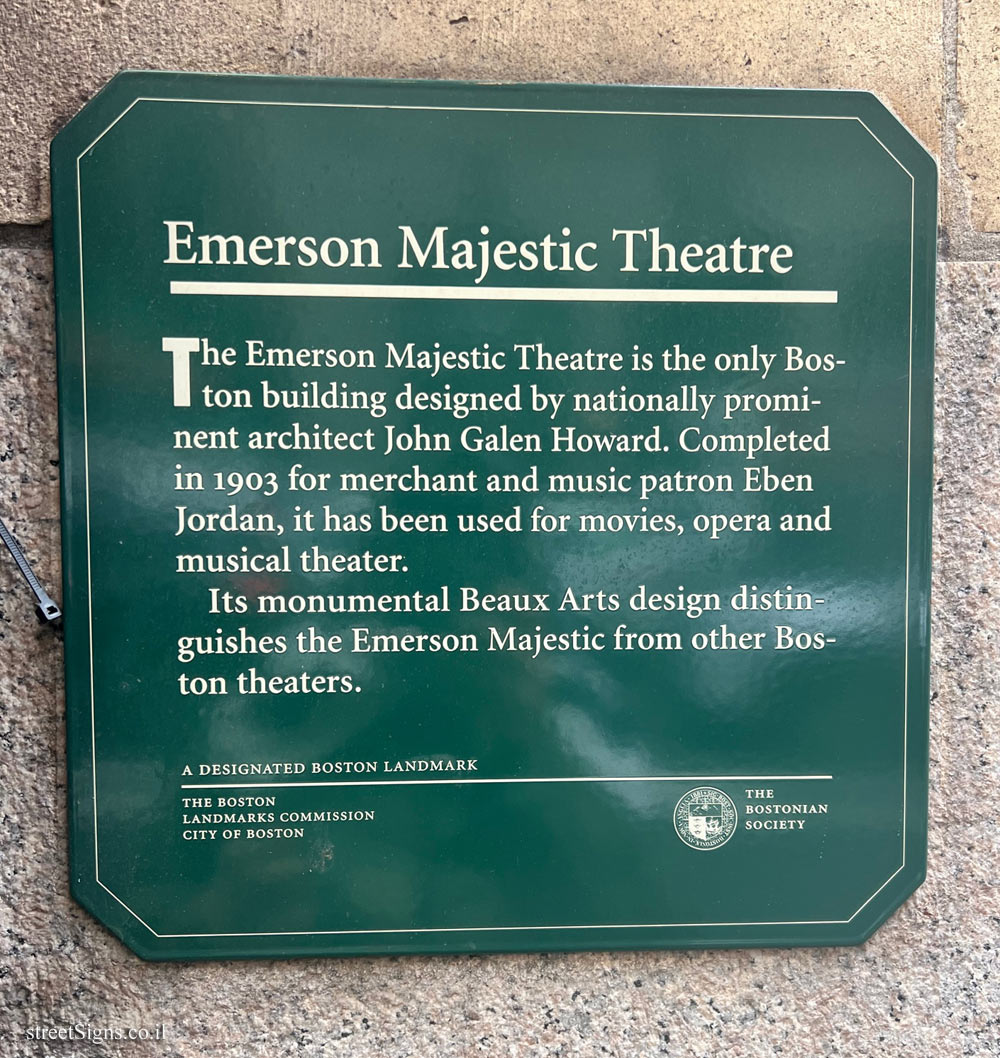 Boston - Emerson Majestic Theatre