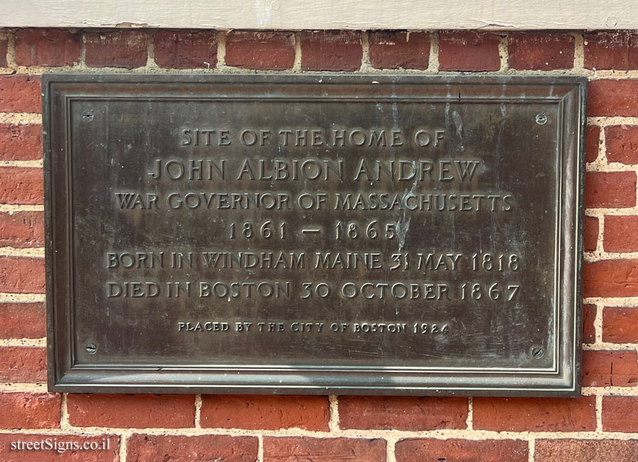 Boston - Home of former Massachusetts Governor John Albion Andrew