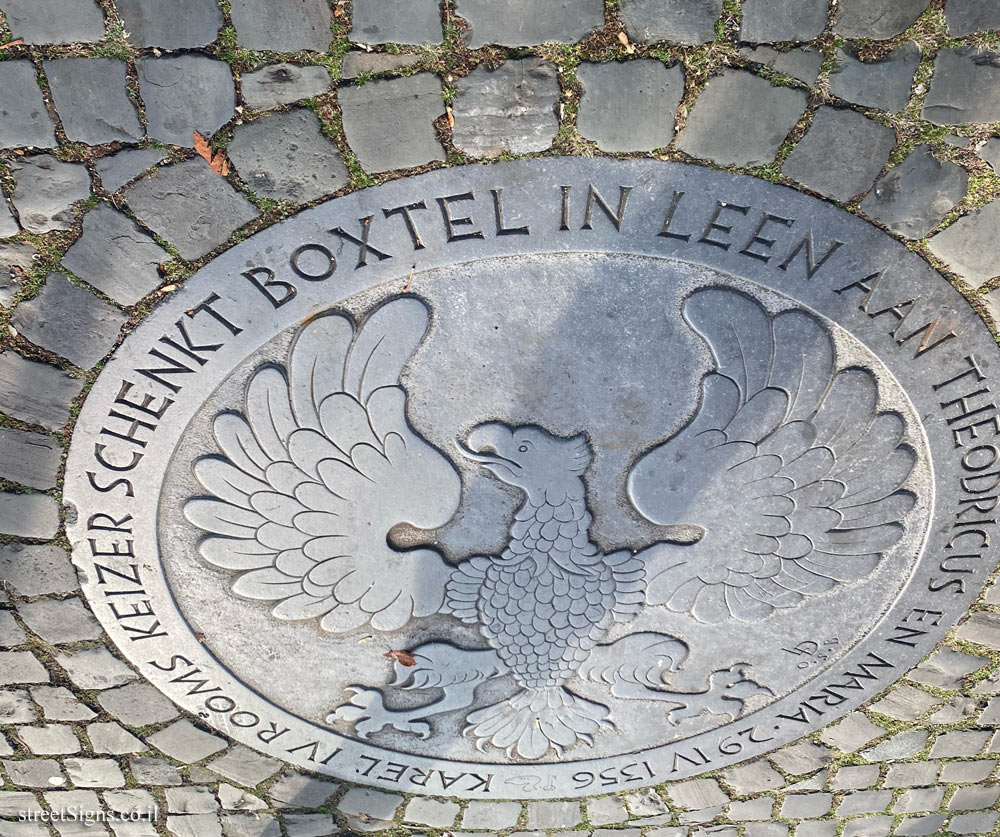 Boxtel - Sign indicating that the city is independent and subordinate to the Holy Roman Empire