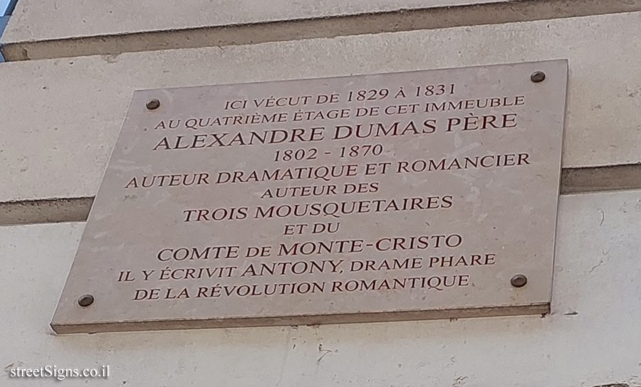 Paris - the house where Alexandre Dumas lived