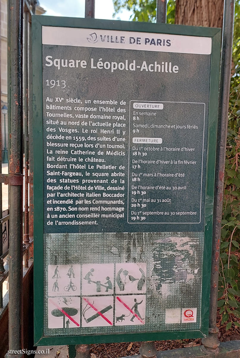 Paris - Gardens - Square Léopold-Achille