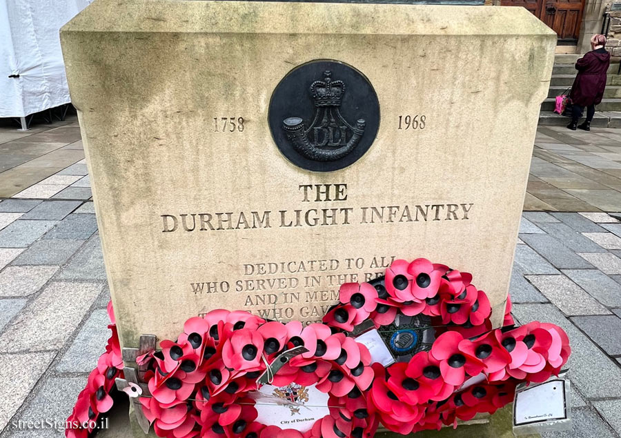 Durham - A monument commemorating the Durham Light Infantry