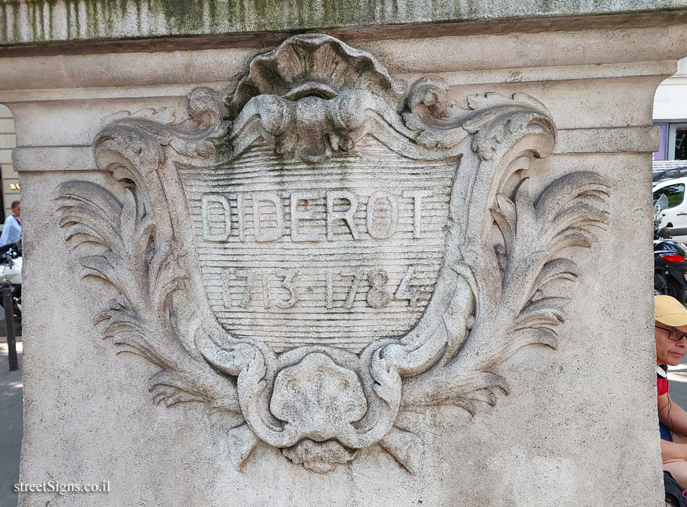 Paris - the statue of Denis Diderot