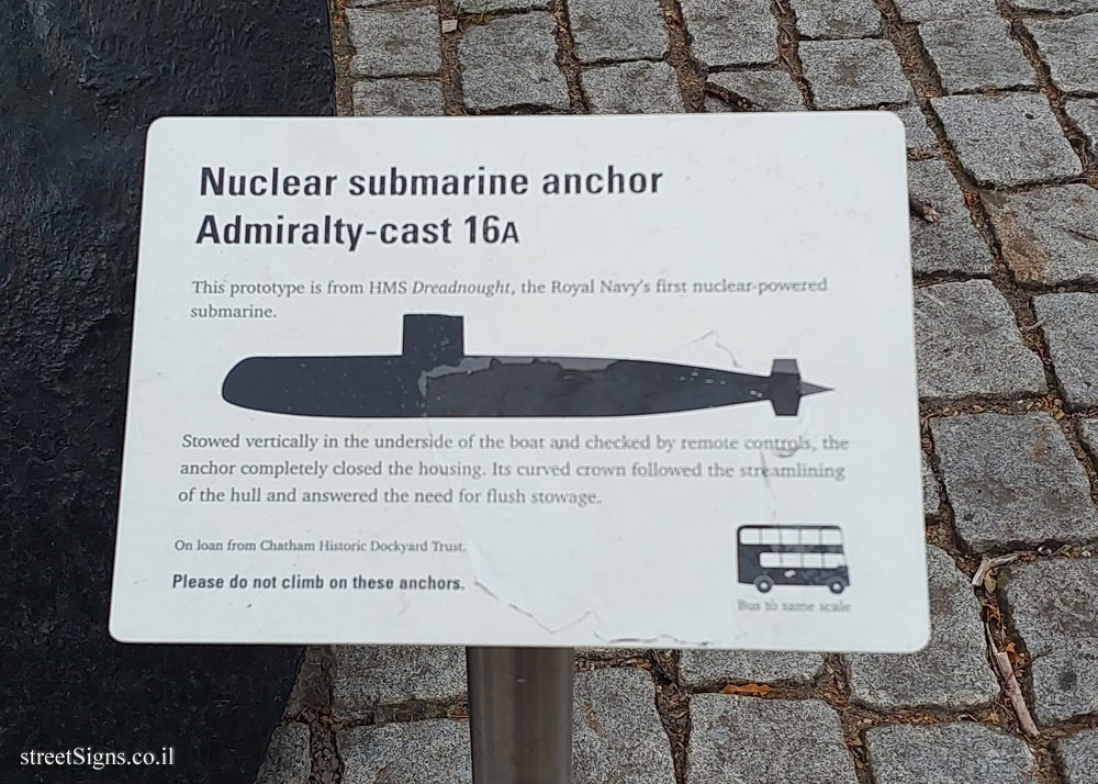London - Greenwich - Anchor of a nuclear submarine