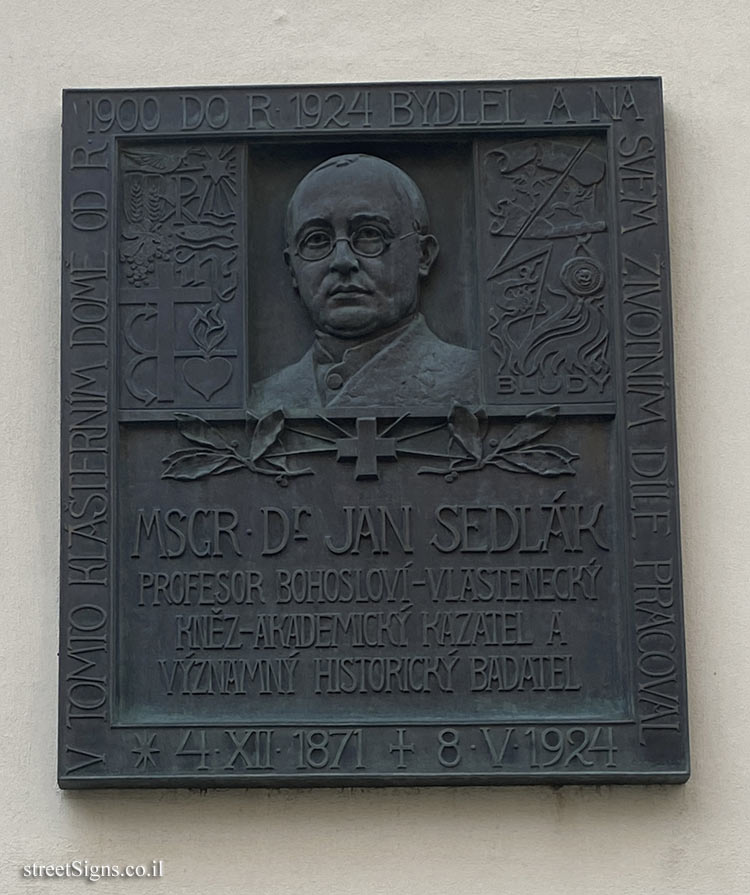 Brno - the center of Brno - the place where the priest and theologian Jan Sedlák lived