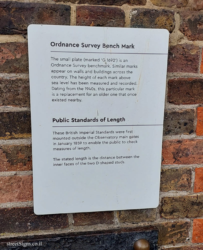 London - Greenwich - standards of length and height