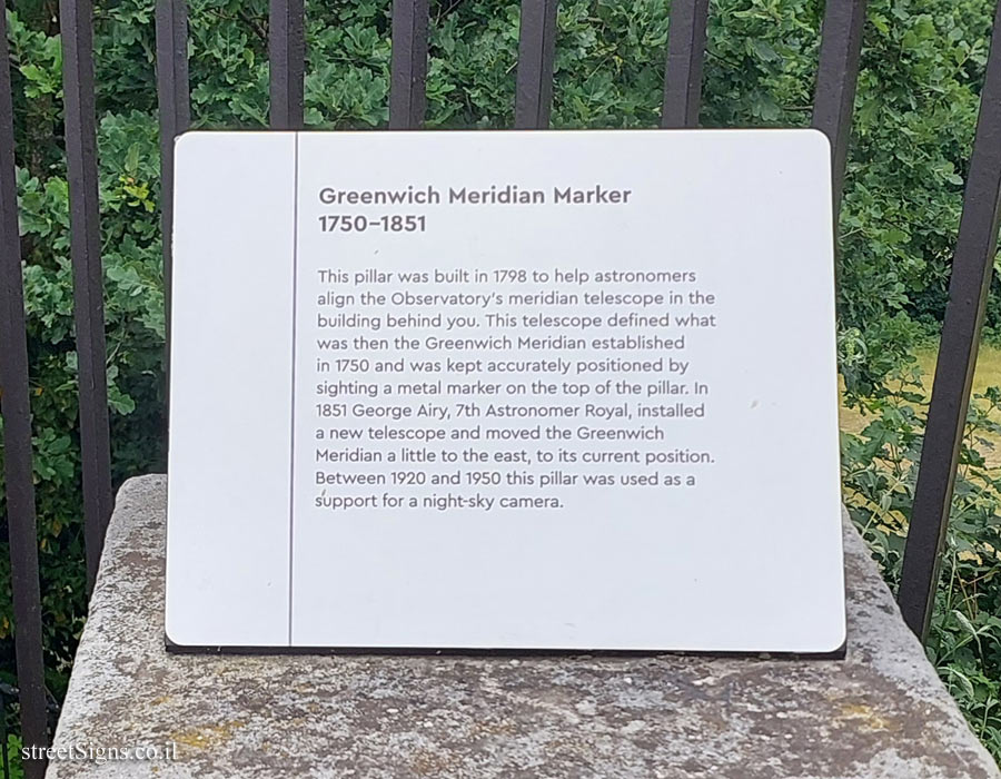 London - Greenwich - Greenwich Meridian Marker 1750-1851