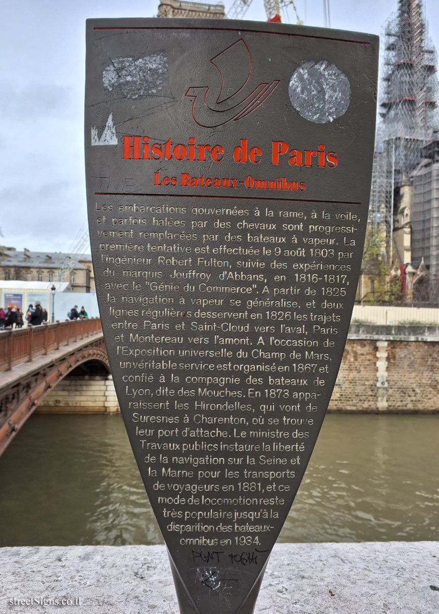 Paris - History of Paris - Omnibus Boats