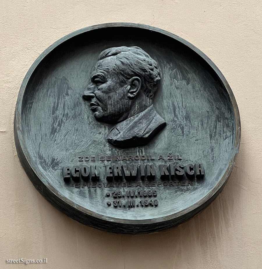 Prague - the house where the writer and journalist Egon Kisch was born and lived