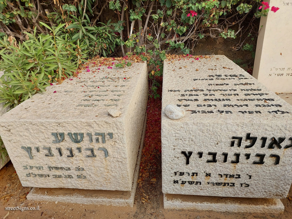 Tel Aviv - Trumpeldor Cemetery - The grave of Geula and Yehoshua Rabinowitz