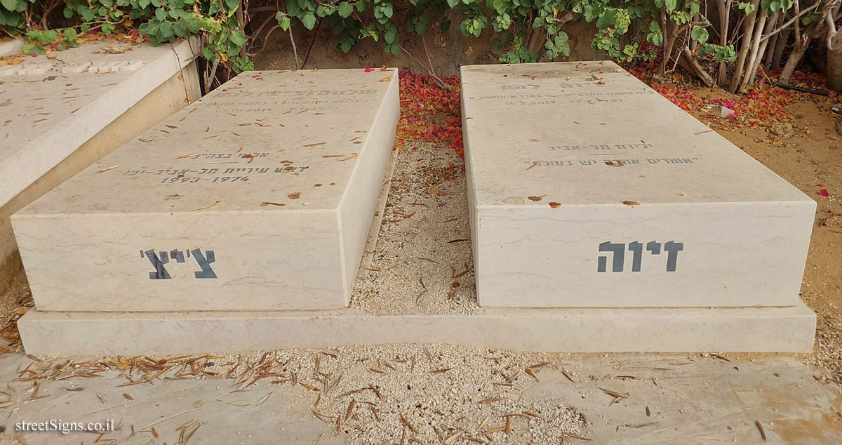 Tel Aviv - Trumpeldor Cemetery - The grave of Ziva and Shlomo Lahat