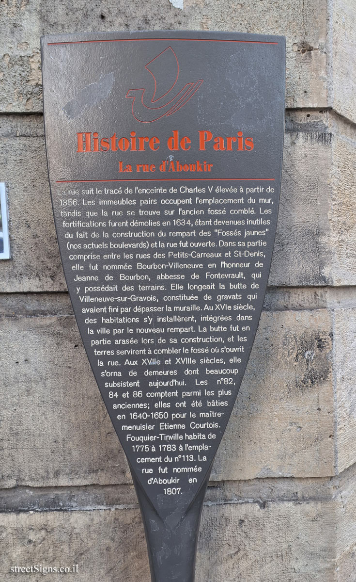 Paris - History of Paris - Aboukir Street