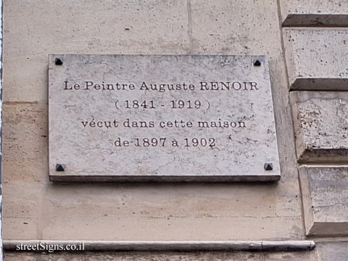 Paris - the house where the painter Auguste Renoir lived