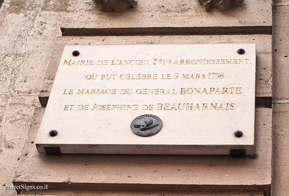 Paris - the place where Napoleon Bonaparte and Josephine de Boerna married in a civil ceremony