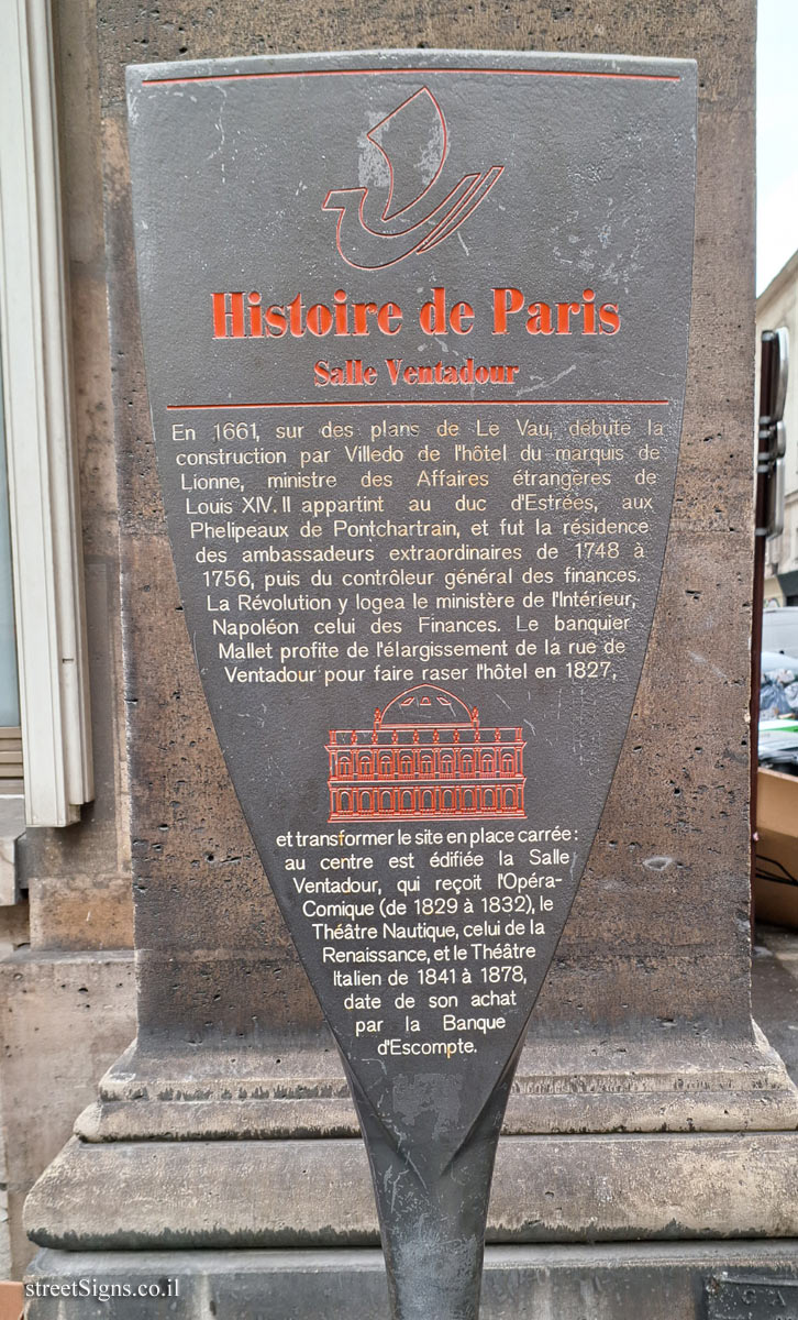 Paris - History of Paris - Salle Ventadour